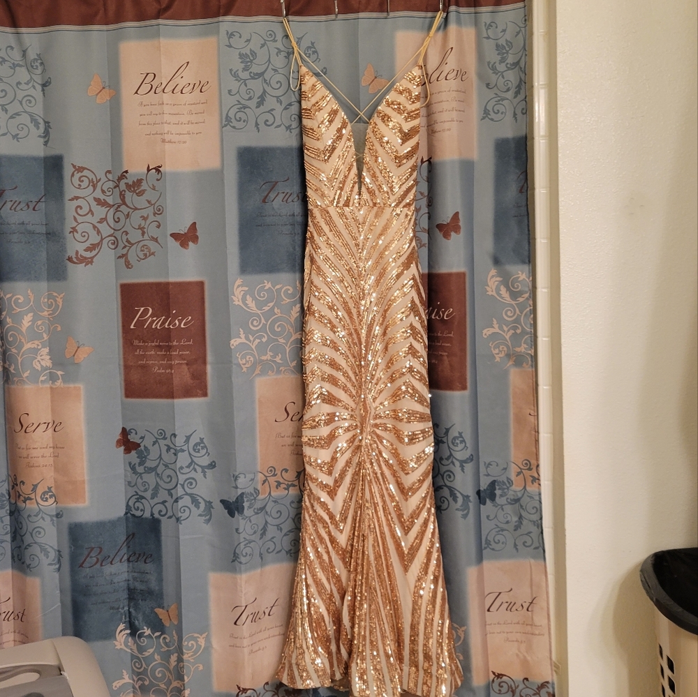 Rose Gold Prom Dress